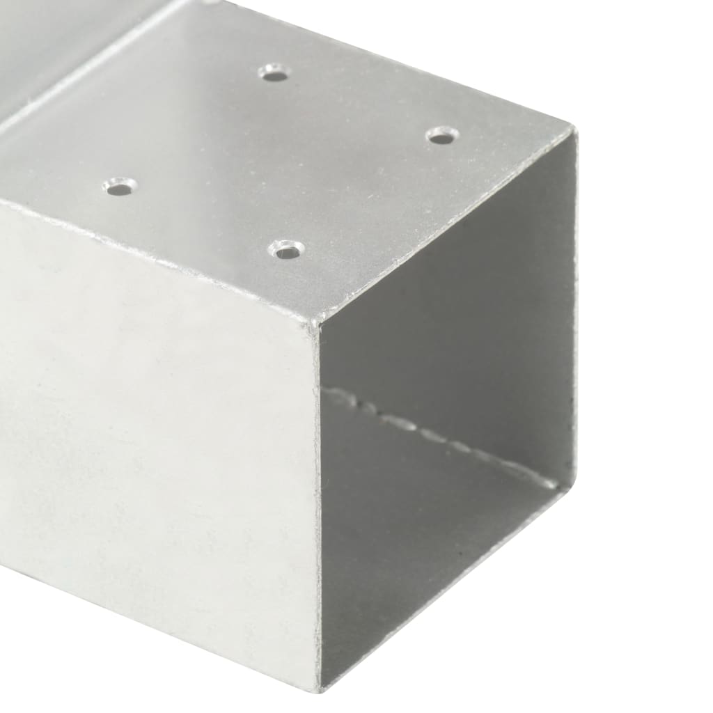 vidaXL Łącznik do słupków w kształcie L, galwanizowany metal, 91x91 mm