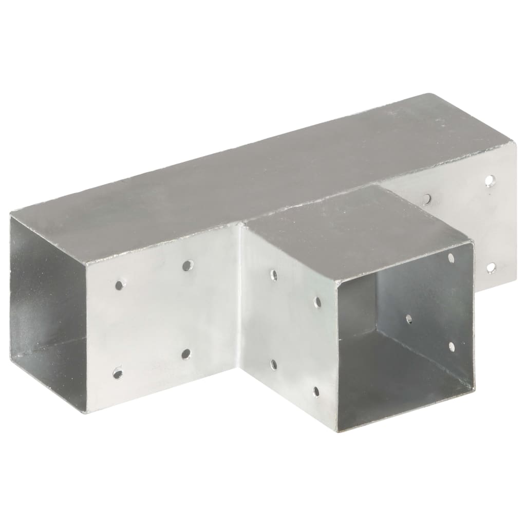 vidaXL Łączniki w kształcie T, 4 szt., galwanizowany metal, 91x91 mm