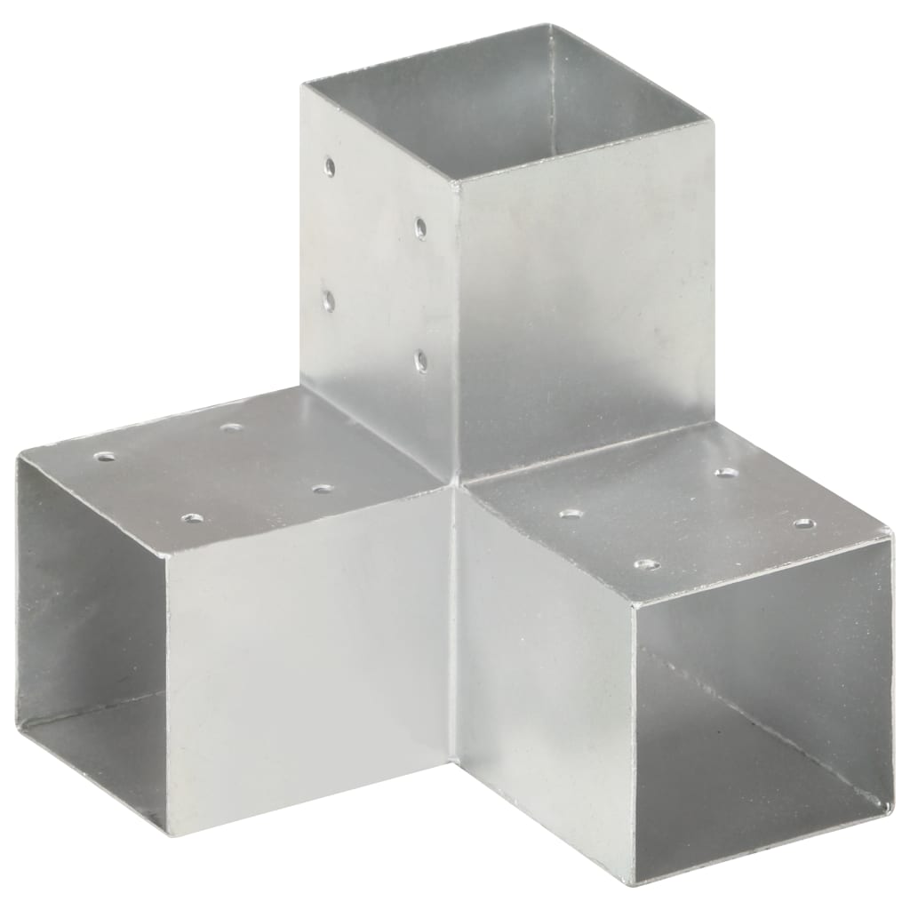 vidaXL Łącznik do słupków w kształcie Y, galwanizowany metal, 91x91 mm