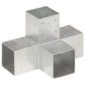 vidaXL Łącznik do słupków w kształcie X, galwanizowany metal, 91x91 mm
