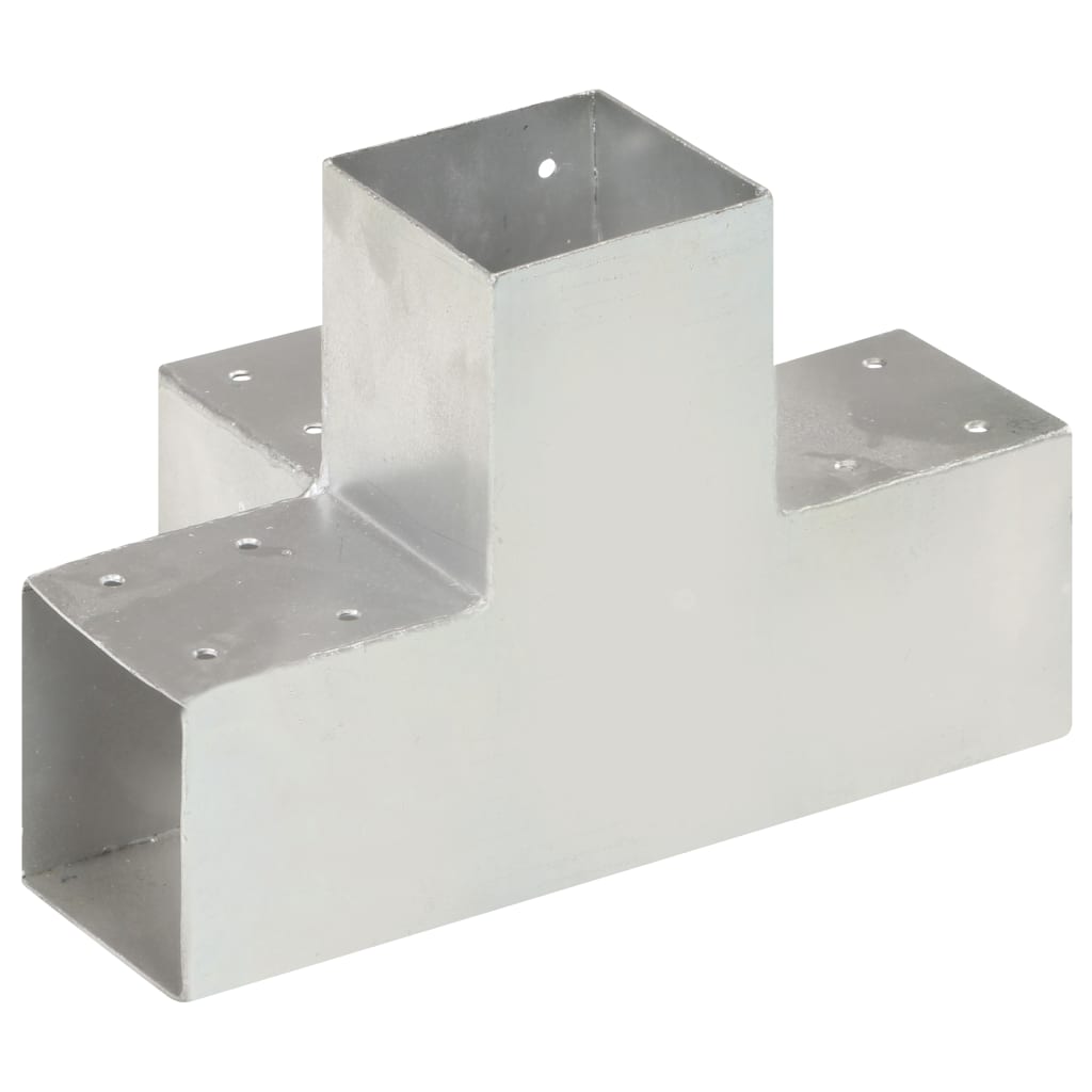 vidaXL Łącznik do słupków w kształcie X, galwanizowany metal, 91x91 mm