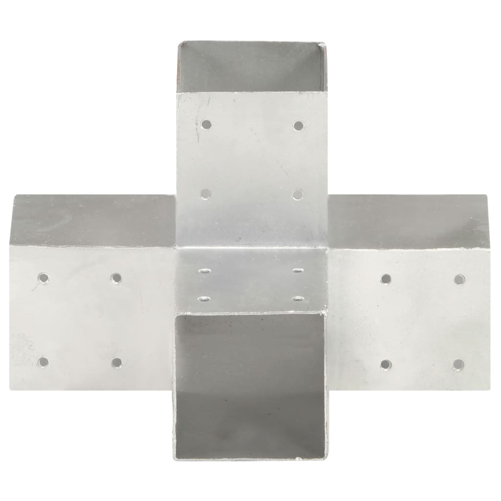 vidaXL Łączniki w kształcie X, 4 szt., galwanizowany metal, 91x91 mm