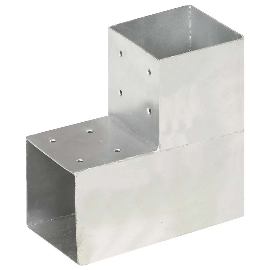 vidaXL Łącznik słupków w kształcie L, galwanizowany metal, 101x101 mm