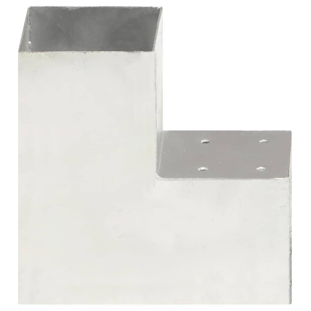 vidaXL Łącznik słupków w kształcie L, galwanizowany metal, 101x101 mm