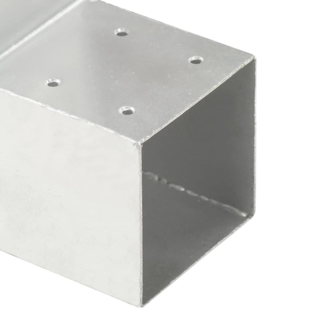 vidaXL Łącznik słupków w kształcie L, galwanizowany metal, 101x101 mm