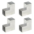 vidaXL Łączniki w kształcie L, 4 szt., galwanizowany metal, 101x101 mm