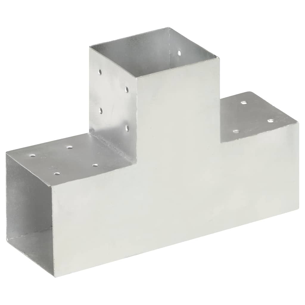 vidaXL Łączniki w kształcie T, 4 szt., galwanizowany metal, 101x101 mm