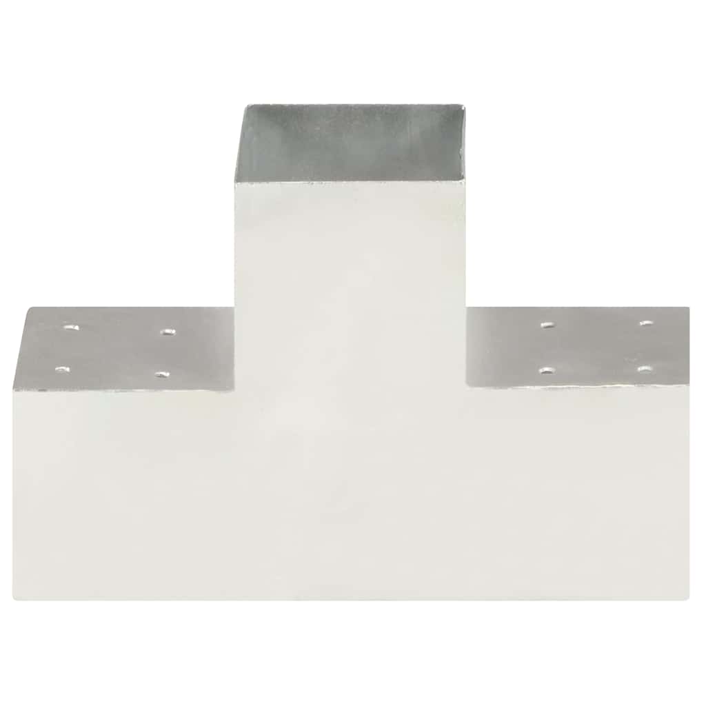 vidaXL Łączniki w kształcie T, 4 szt., galwanizowany metal, 101x101 mm