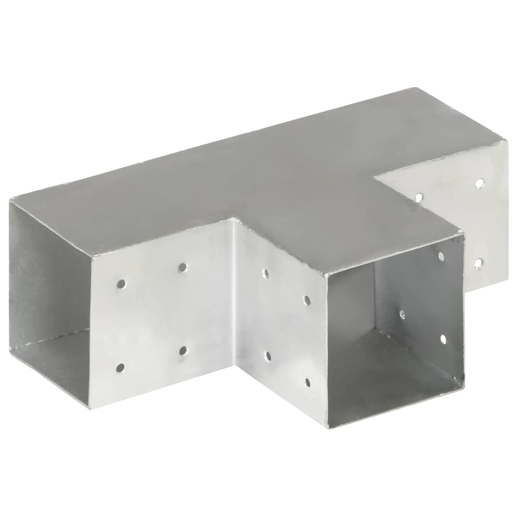 vidaXL Łączniki w kształcie T, 4 szt., galwanizowany metal, 101x101 mm