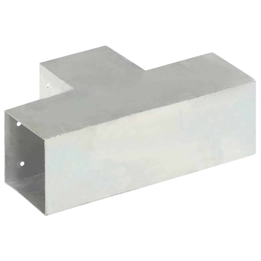 vidaXL Łączniki w kształcie T, 4 szt., galwanizowany metal, 101x101 mm