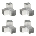vidaXL Łączniki w kształcie Y, 4 szt., galwanizowany metal, 101x101 mm