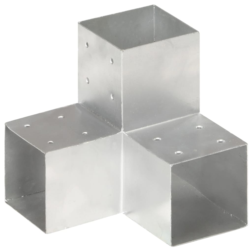 vidaXL Łączniki w kształcie Y, 4 szt., galwanizowany metal, 101x101 mm