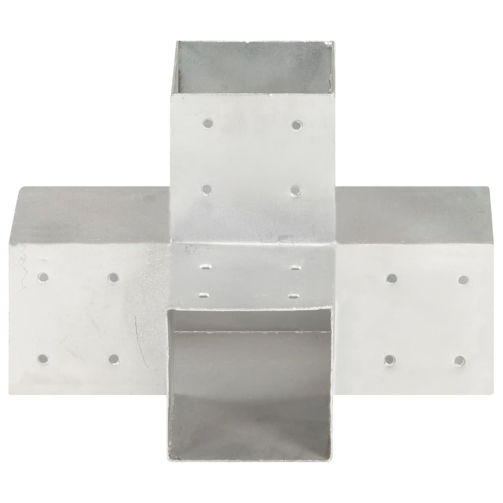 vidaXL Łączniki w kształcie X, 4 szt., galwanizowany metal, 101x101 mm