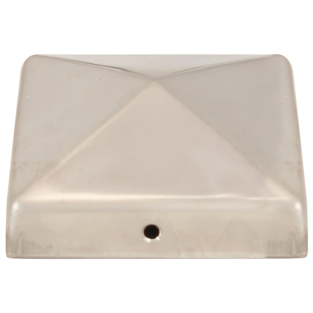 vidaXL Zatyczki na słupki, piramidki, 6 szt., stal nierdzewna, 81x81 mm