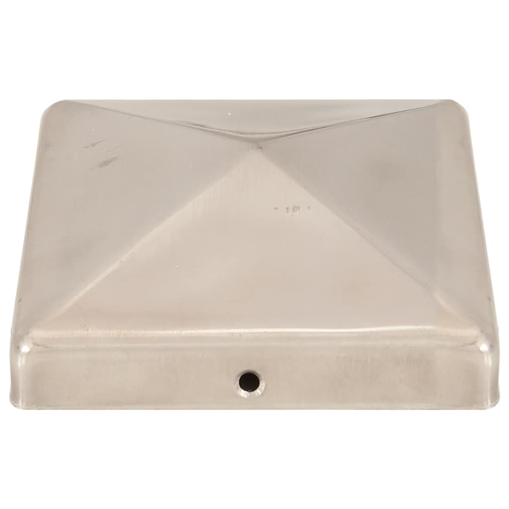 vidaXL Daszki na słupki, 6 szt., stal nierdzewna, 101x101 mm