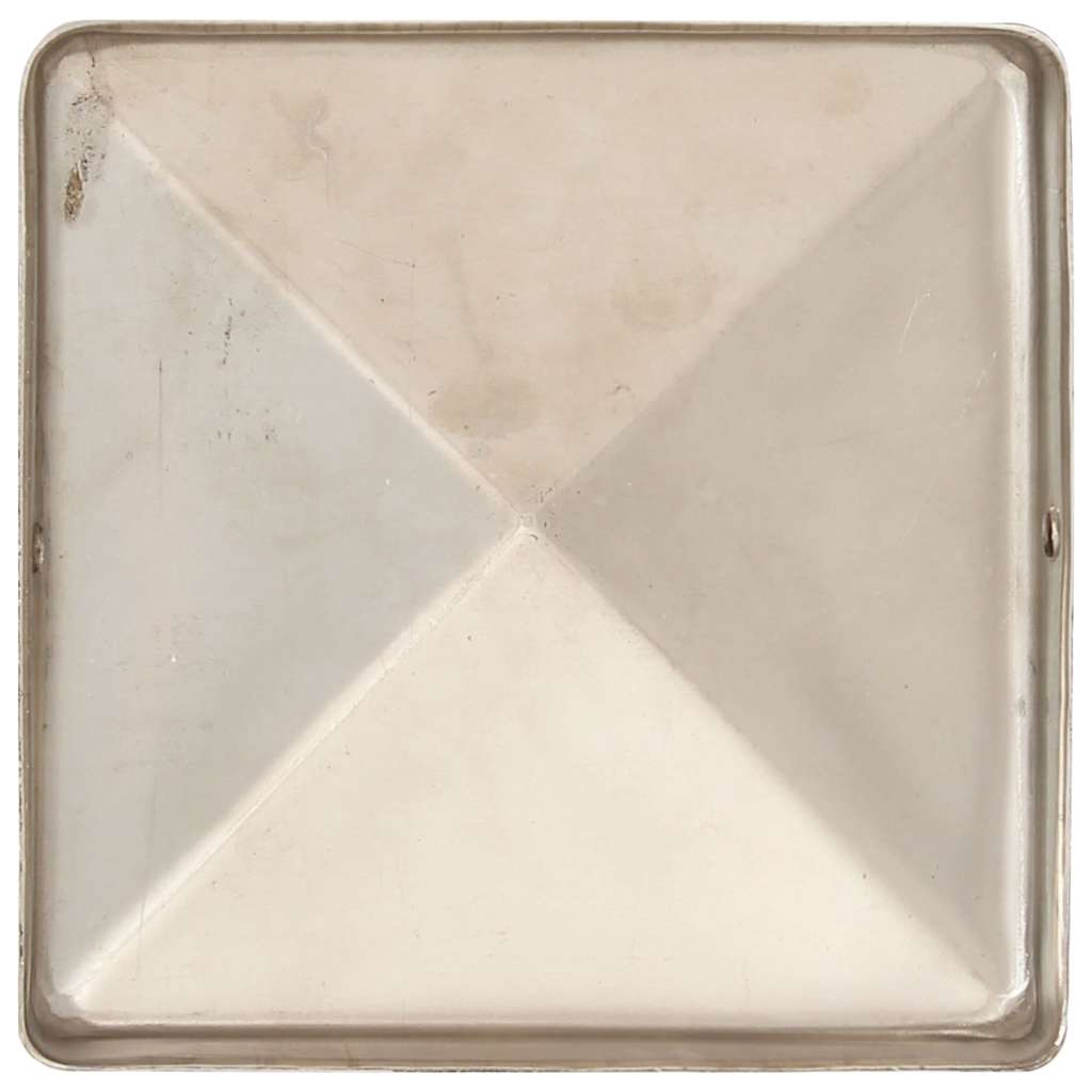 vidaXL Daszki na słupki, 6 szt., stal nierdzewna, 101x101 mm