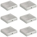 vidaXL Zatyczki na słupki, 6 szt., galwanizowany metal, 81x81 mm