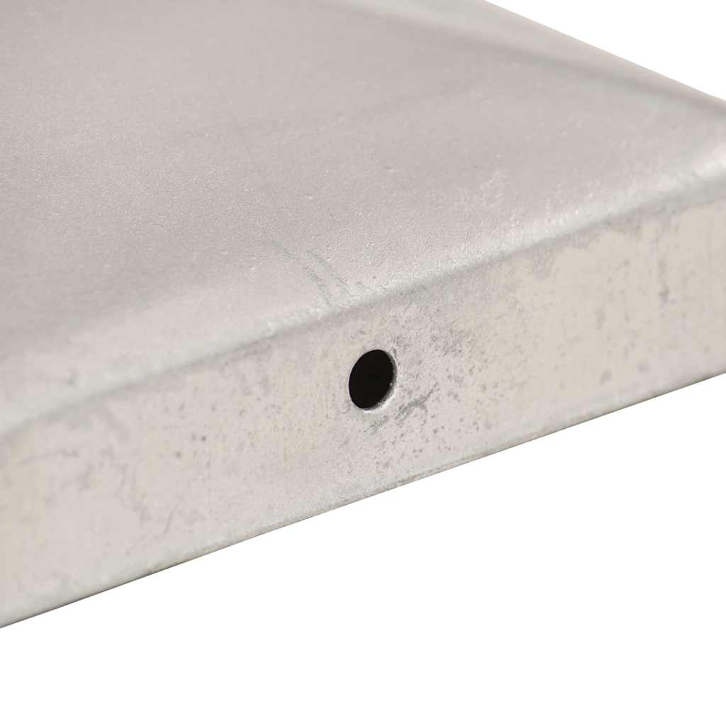 vidaXL Zatyczki na słupki, 6 szt., galwanizowany metal, 81x81 mm
