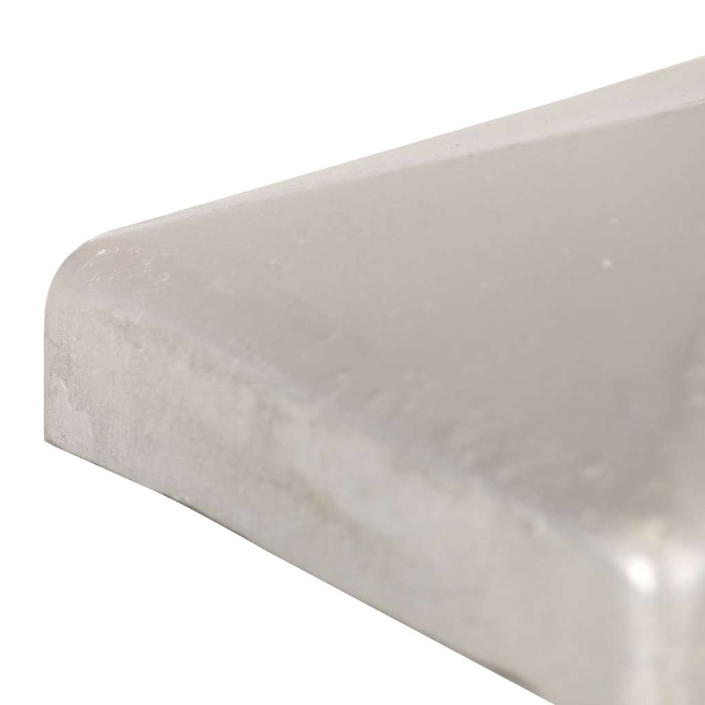 vidaXL Zatyczki na słupki, 6 szt., galwanizowany metal, 81x81 mm