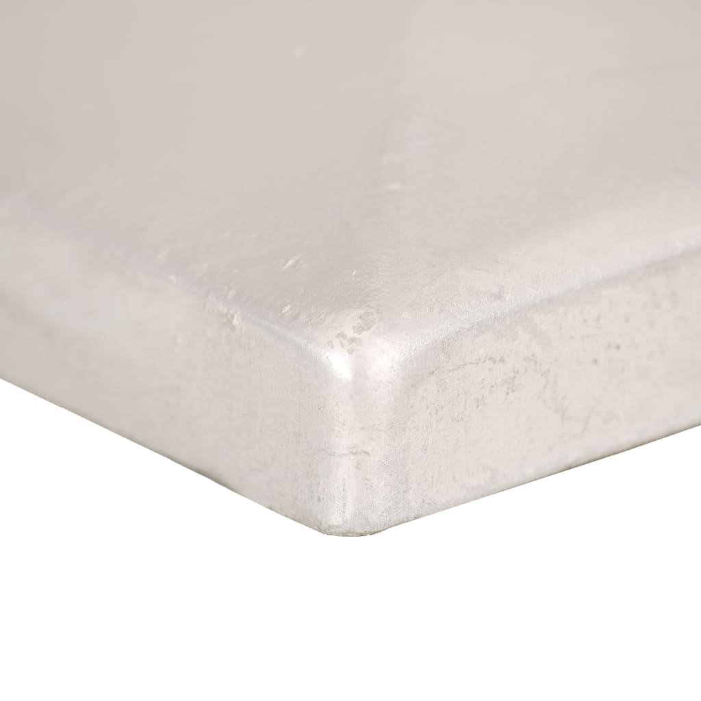 vidaXL Zatyczki na słupki, 6 szt., galwanizowany metal, 91x91 mm