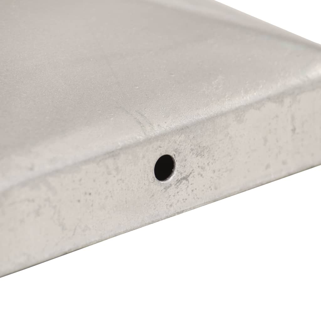 vidaXL Zatyczki na słupki, 6 szt., galwanizowany metal, 91x91 mm