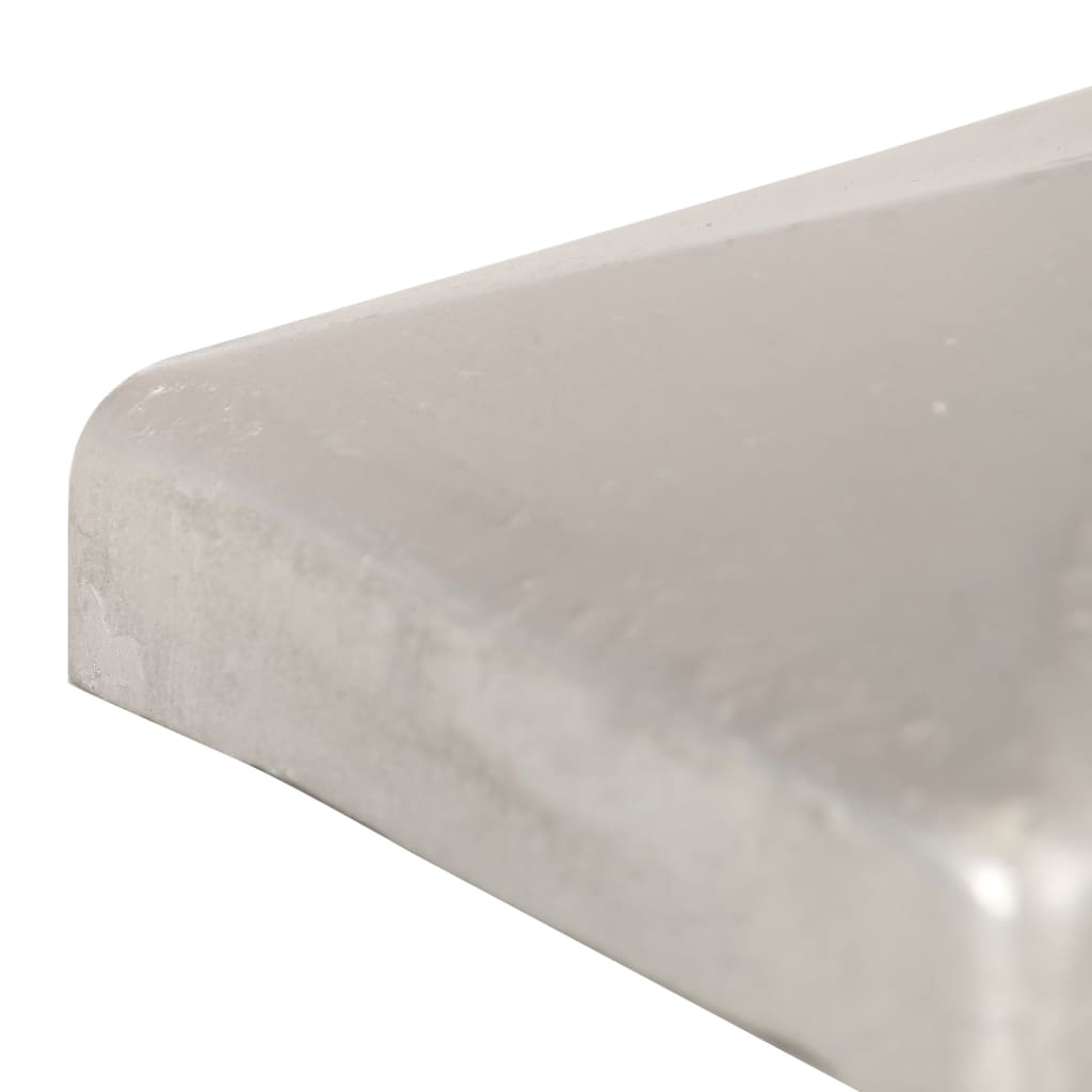 vidaXL Zatyczki na słupki, 6 szt., galwanizowany metal, 91x91 mm