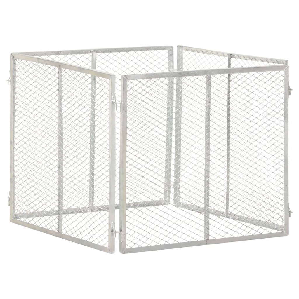 vidaXL Kompostownik ogrodowy, 85x85x70 cm, galwanizowane żelazo
