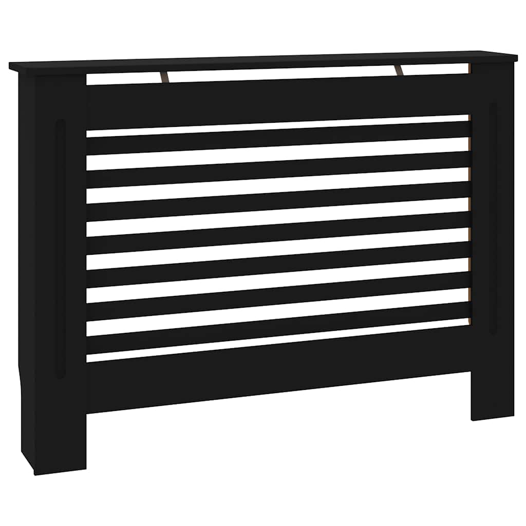 vidaXL Osłona na kaloryfer, czarna, 112x19x81,5 cm, MDF