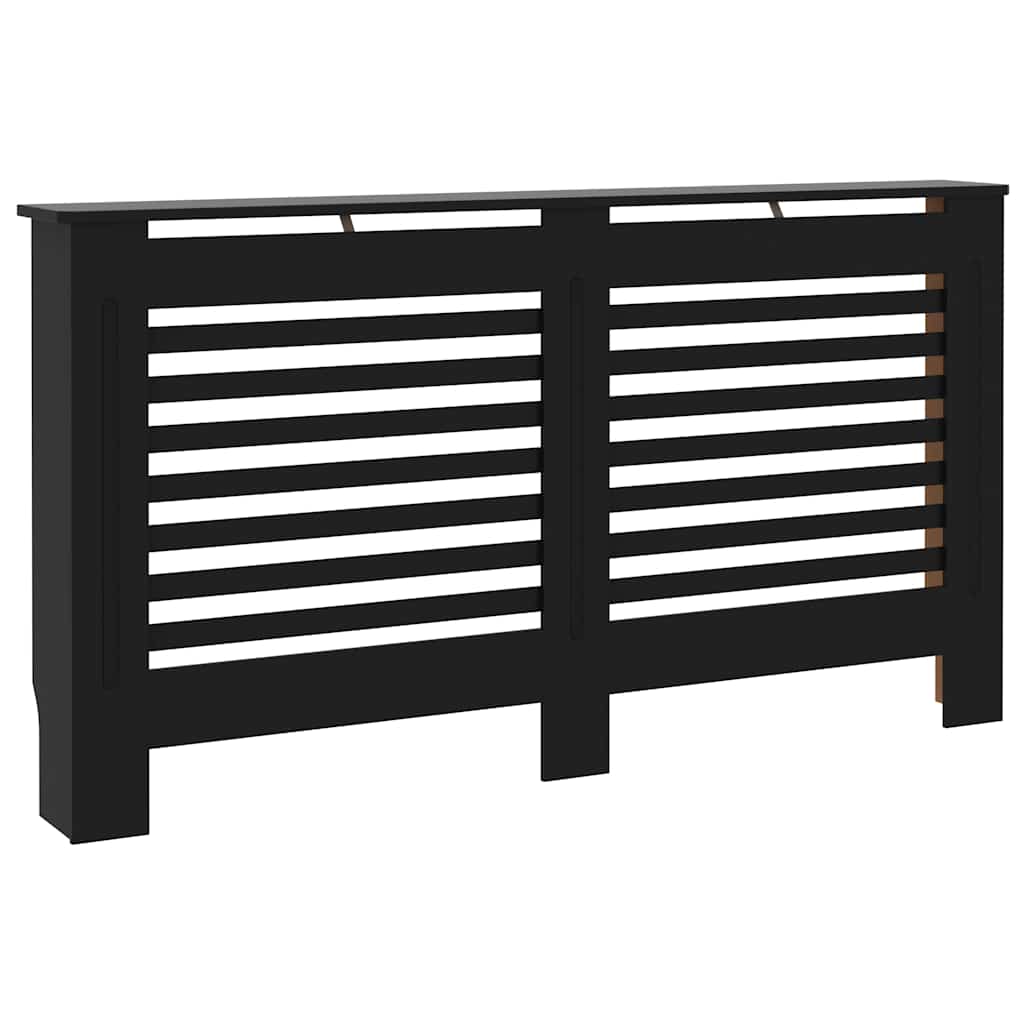vidaXL Osłona na kaloryfer, czarna, 152x19x81,5 cm, MDF