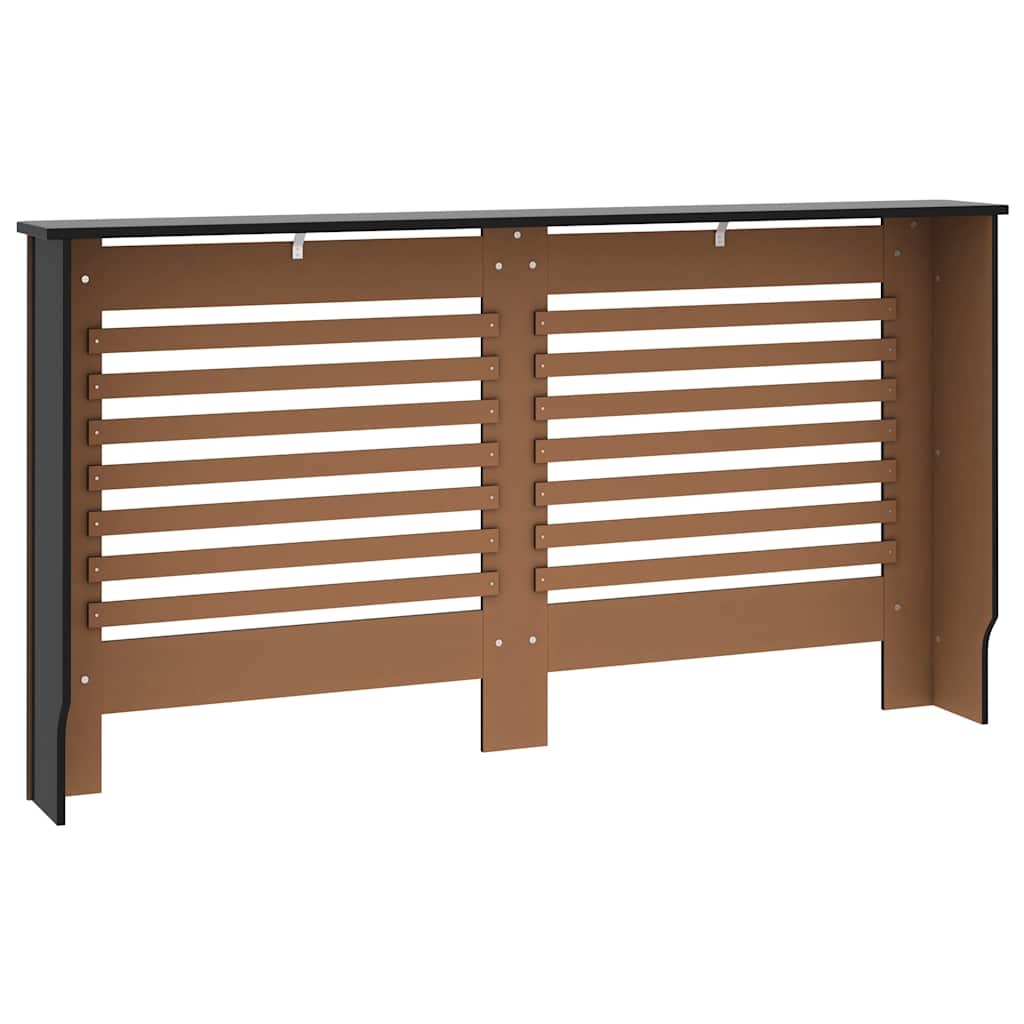 vidaXL Osłona na kaloryfer, czarna, 152x19x81,5 cm, MDF