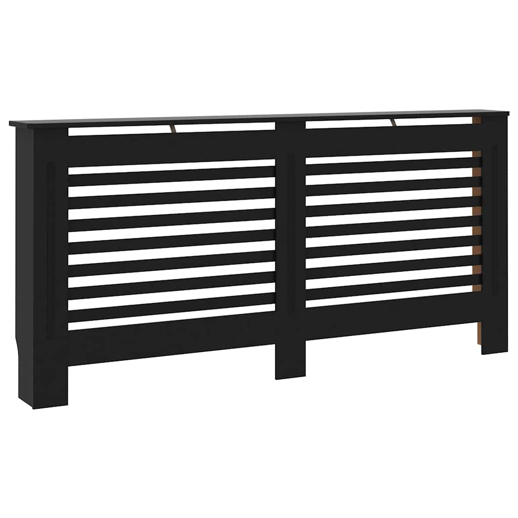 vidaXL Osłona na kaloryfer, czarna, 172x19x81,5 cm, MDF