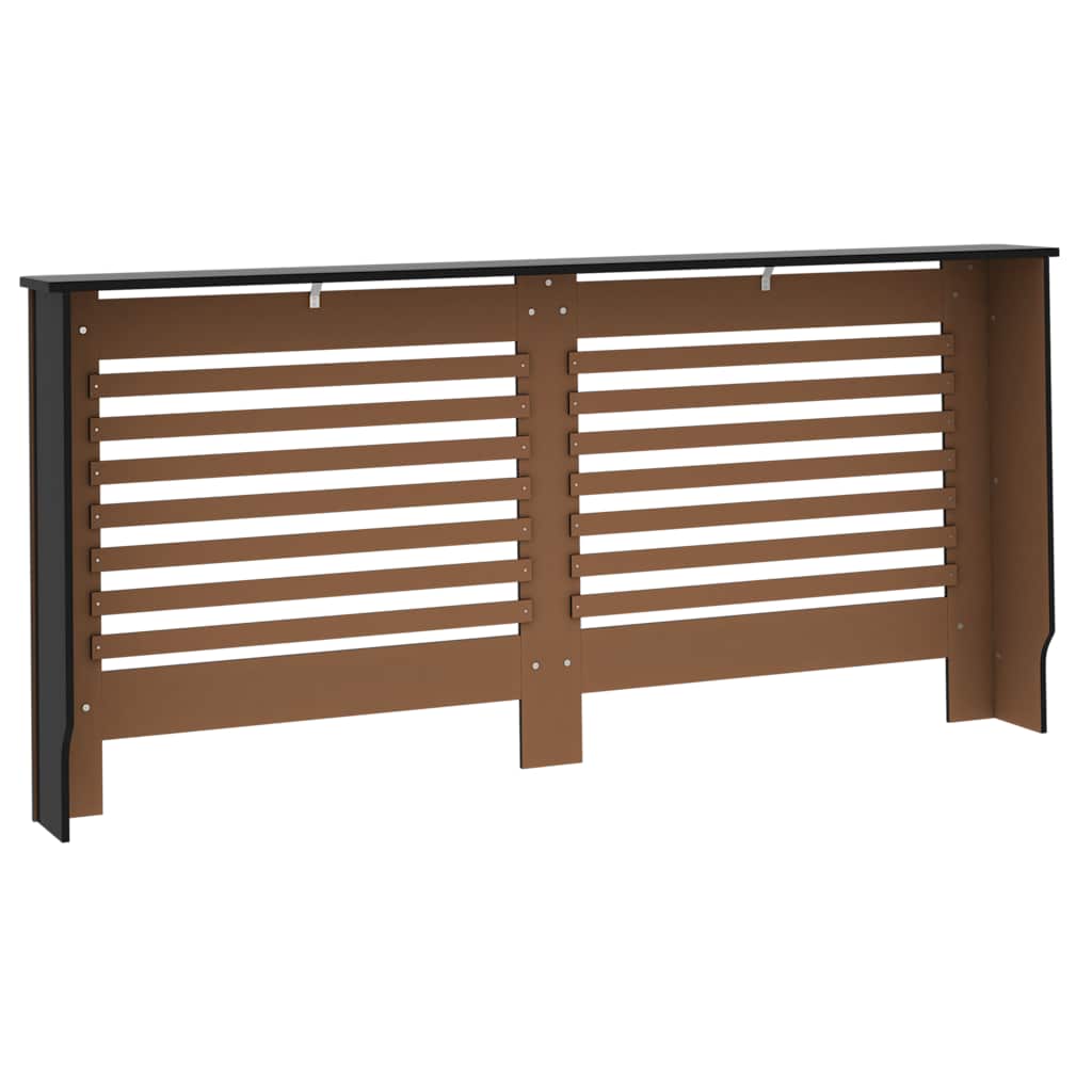 vidaXL Osłona na kaloryfer, czarna, 172x19x81,5 cm, MDF