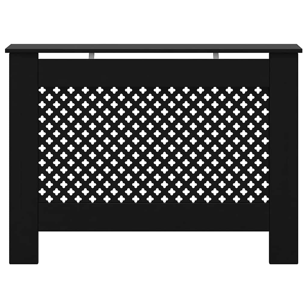 vidaXL Osłona na kaloryfer, czarna, 112x19x81,5 cm, MDF