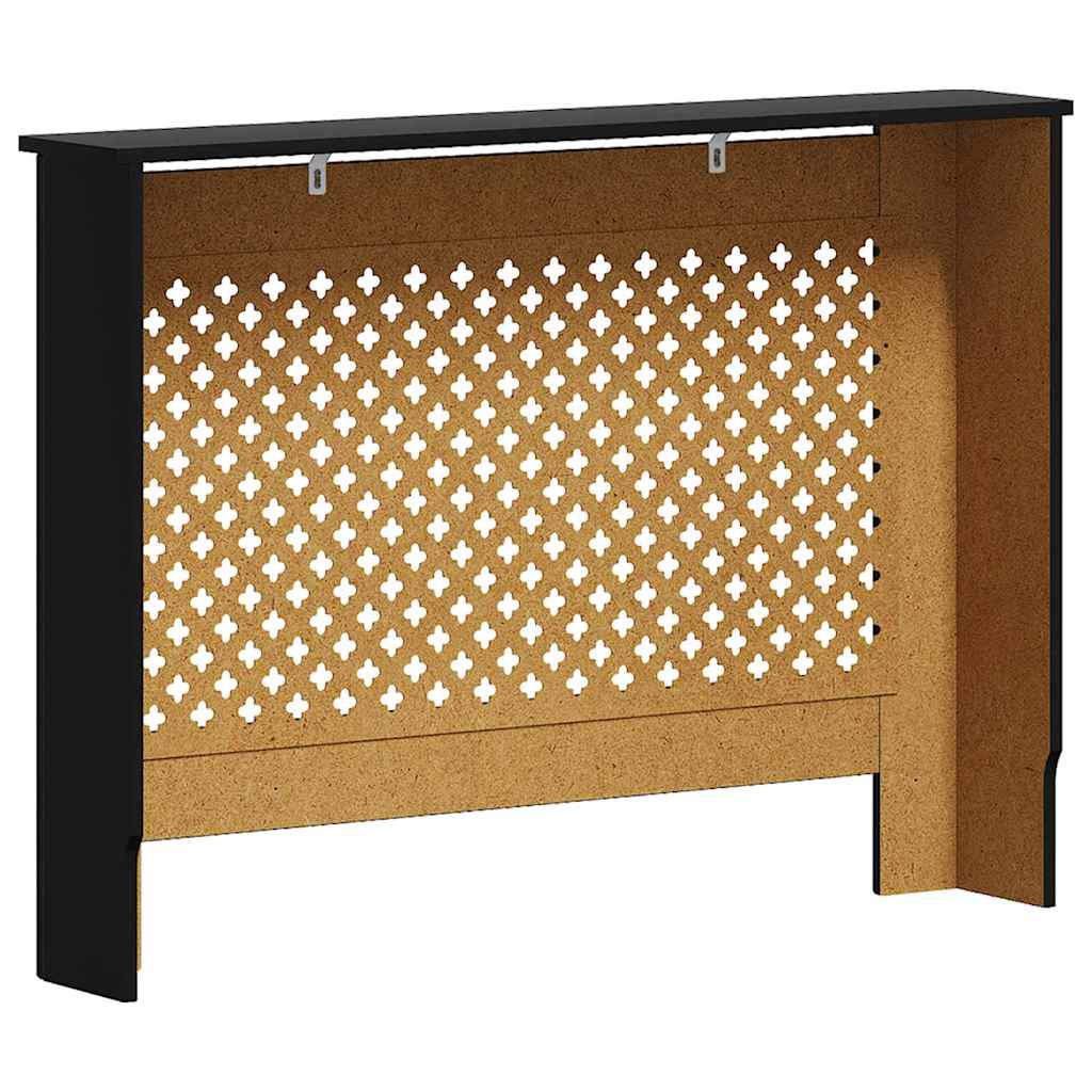vidaXL Osłona na kaloryfer, czarna, 112x19x81,5 cm, MDF