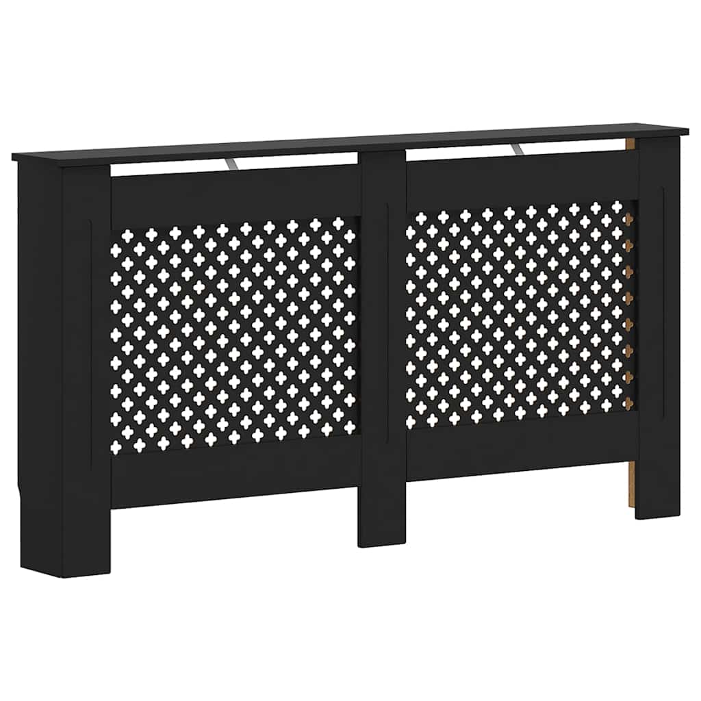 vidaXL Osłona na kaloryfer, czarna, 152x19x81,5 cm, MDF