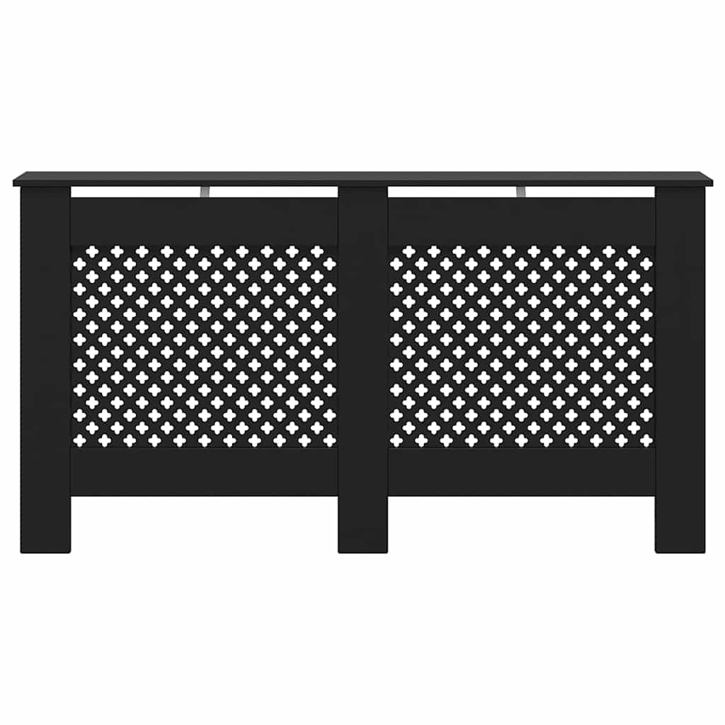 vidaXL Osłona na kaloryfer, czarna, 152x19x81,5 cm, MDF