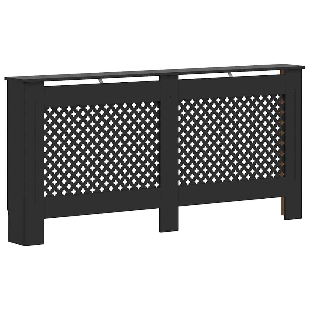 vidaXL Osłona na kaloryfer, czarna, 172x19x81,5 cm, MDF