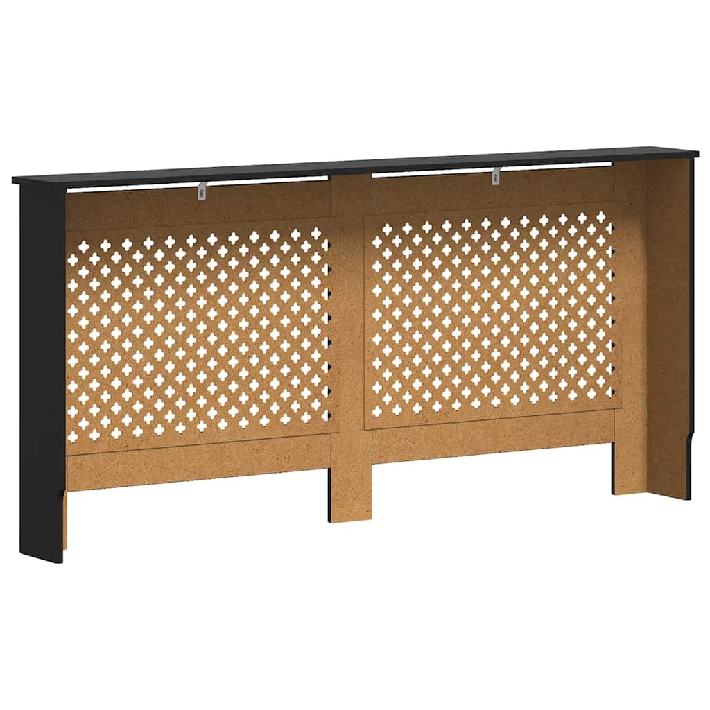 vidaXL Osłona na kaloryfer, czarna, 172x19x81,5 cm, MDF