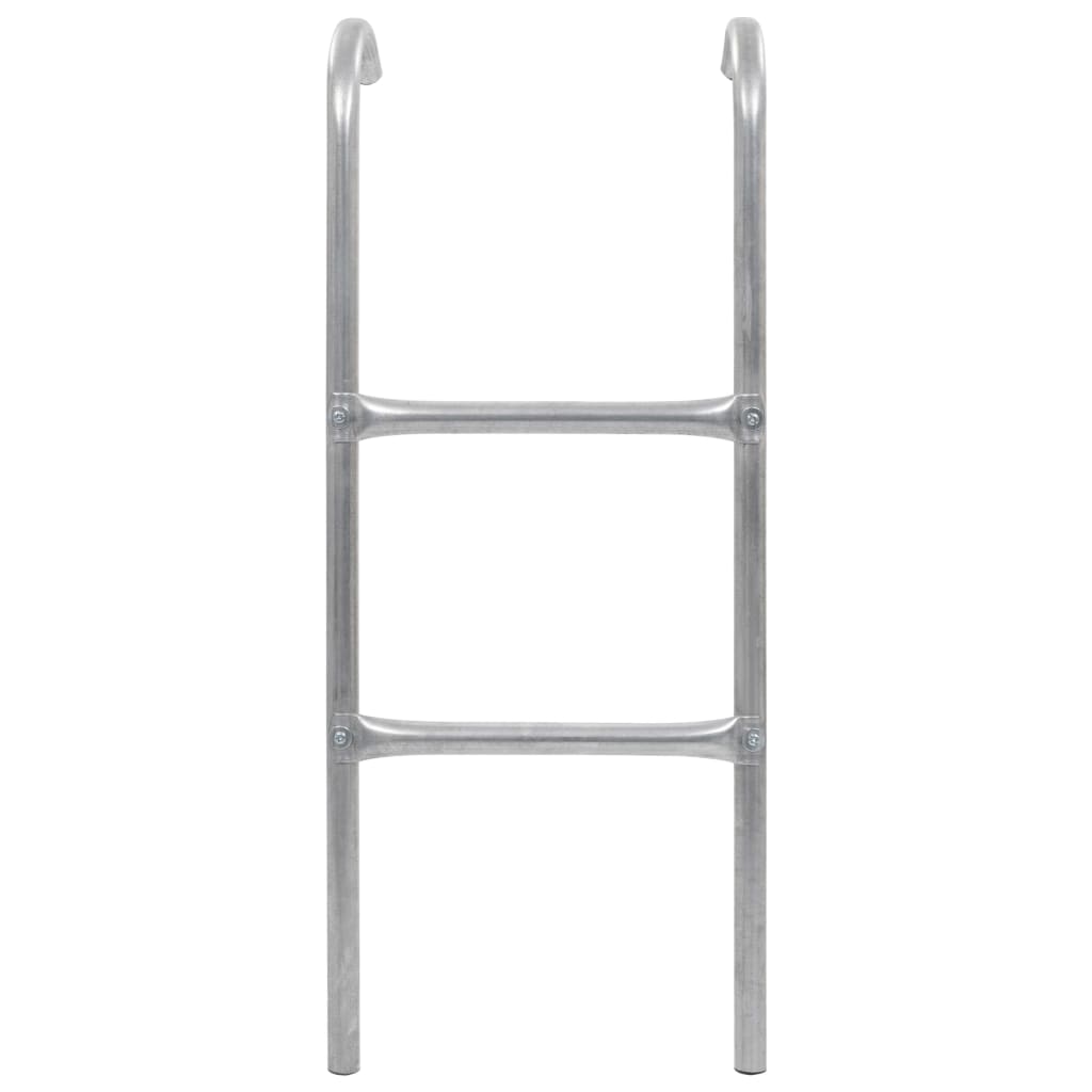 vidaXL 2-stopniowa drabinka do trampoliny, stalowa, srebrna, 72 cm (odpowiednie dla wysokości 65 cm)