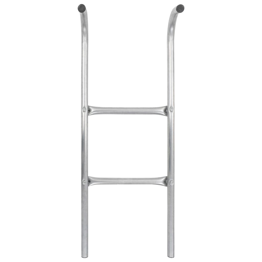 vidaXL 2-stopniowa drabinka do trampoliny, stalowa, srebrna, 72 cm (odpowiednie dla wysokości 65 cm)