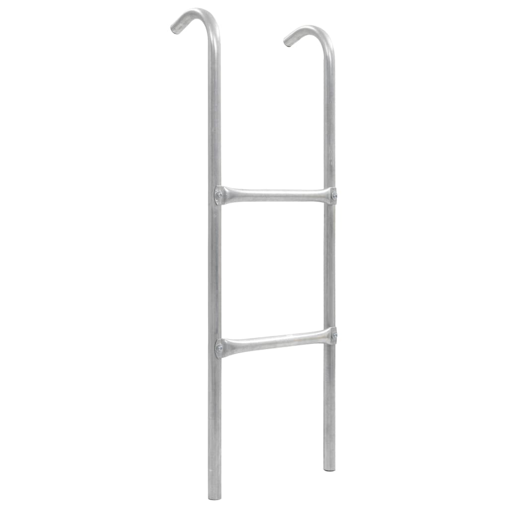vidaXL 2-stopniowa drabinka do trampoliny, stalowa, srebrna, 102,6 cm