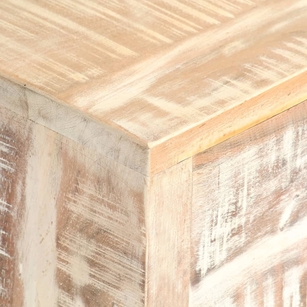 vidaXL Komoda, biała, 73x30x75 cm, lite drewno akacjowe
