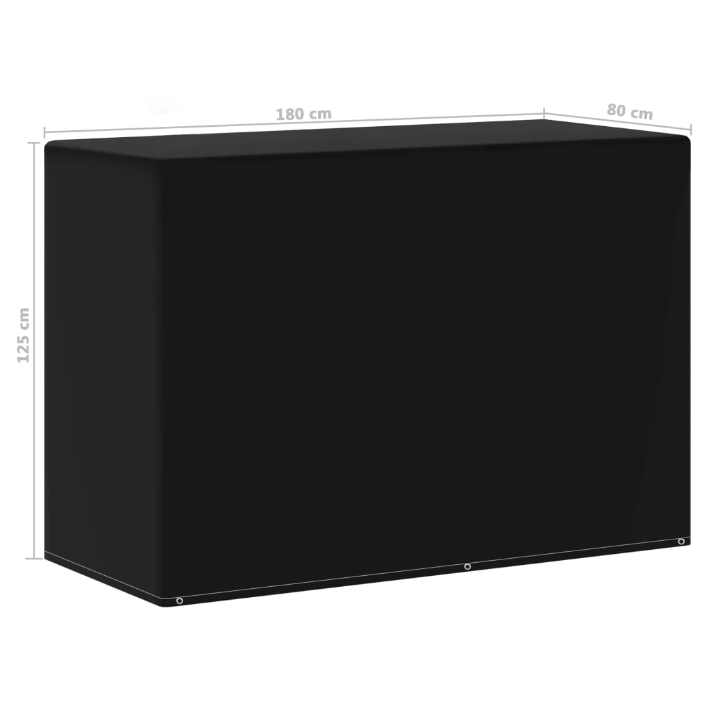 vidaXL Pokrowiec na meble ogrodowe i grille, 6 oczek 180 x 80 x 125 cm