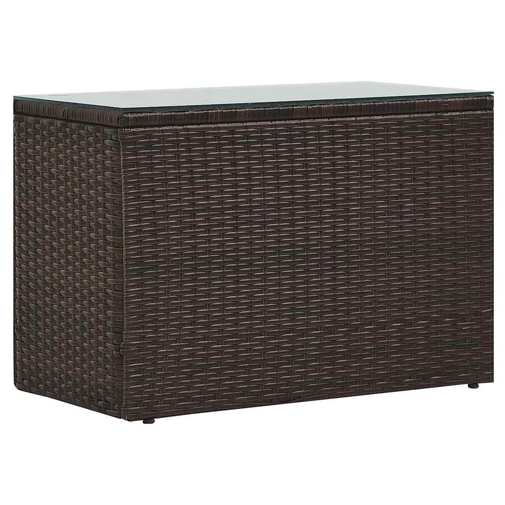 vidaXL 5-cz. zestaw mebli do ogrodu, poduszki, rattan PE, brązowy