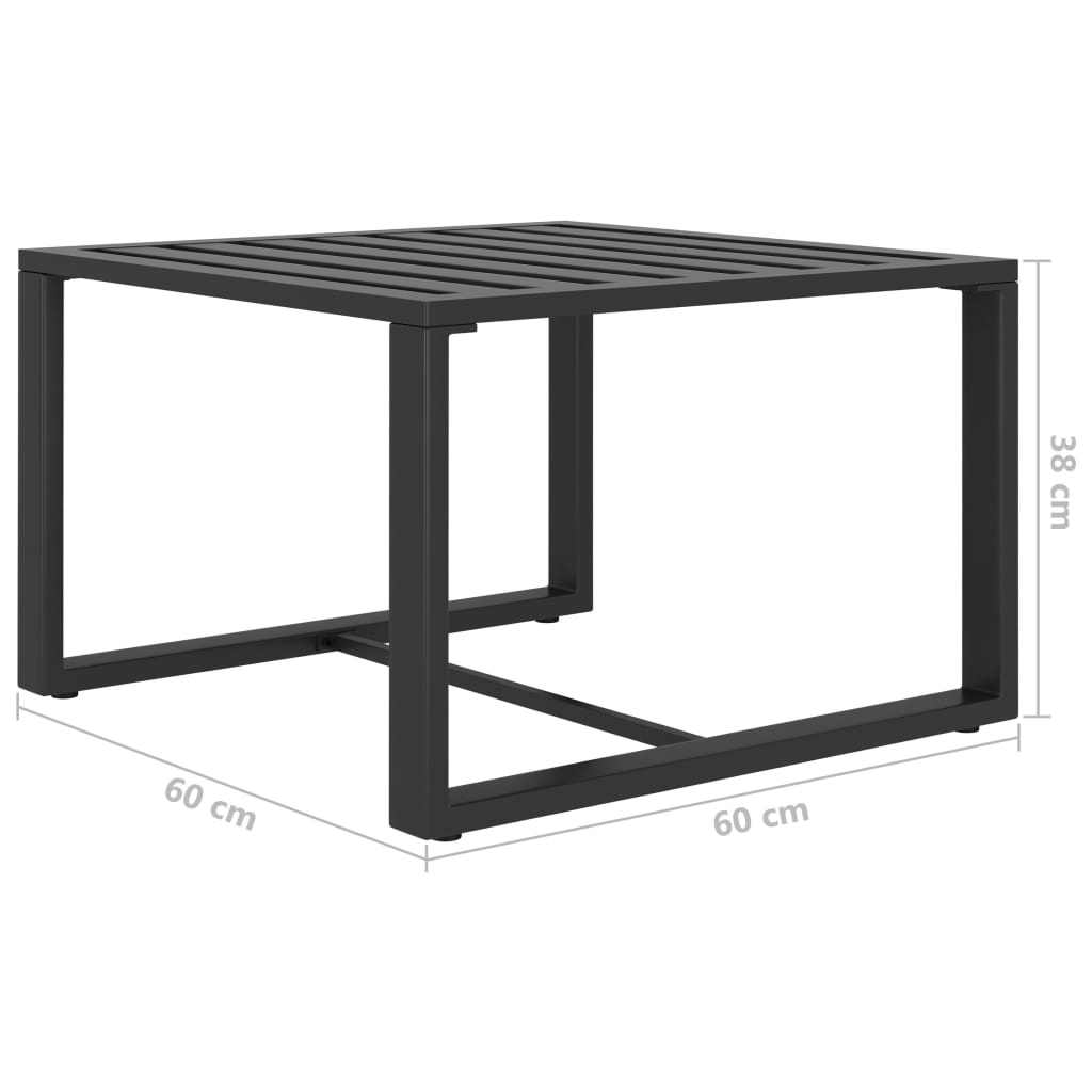 vidaXL 6-cz. zestaw wypoczynkowy, poduszki, aluminium, antracyt