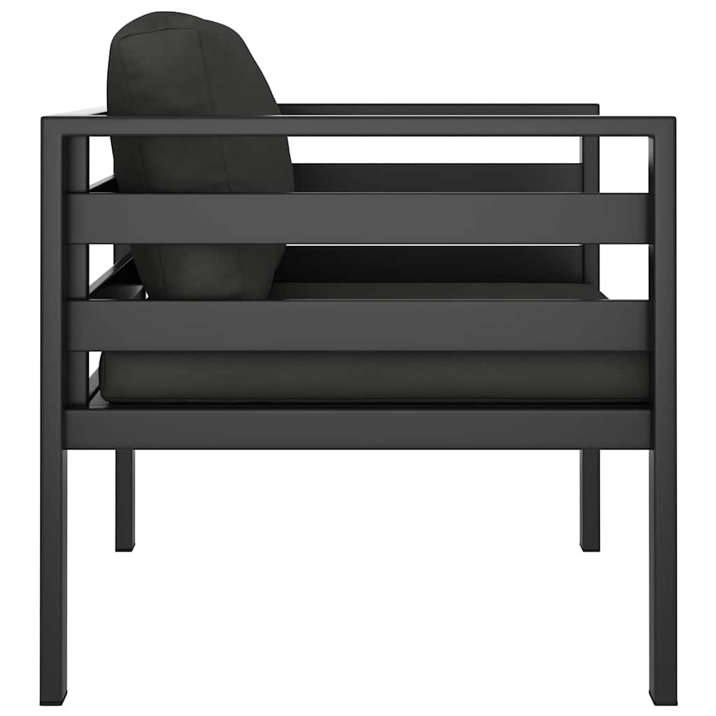 vidaXL Fotel z poduszkami, aluminium, antracytowy