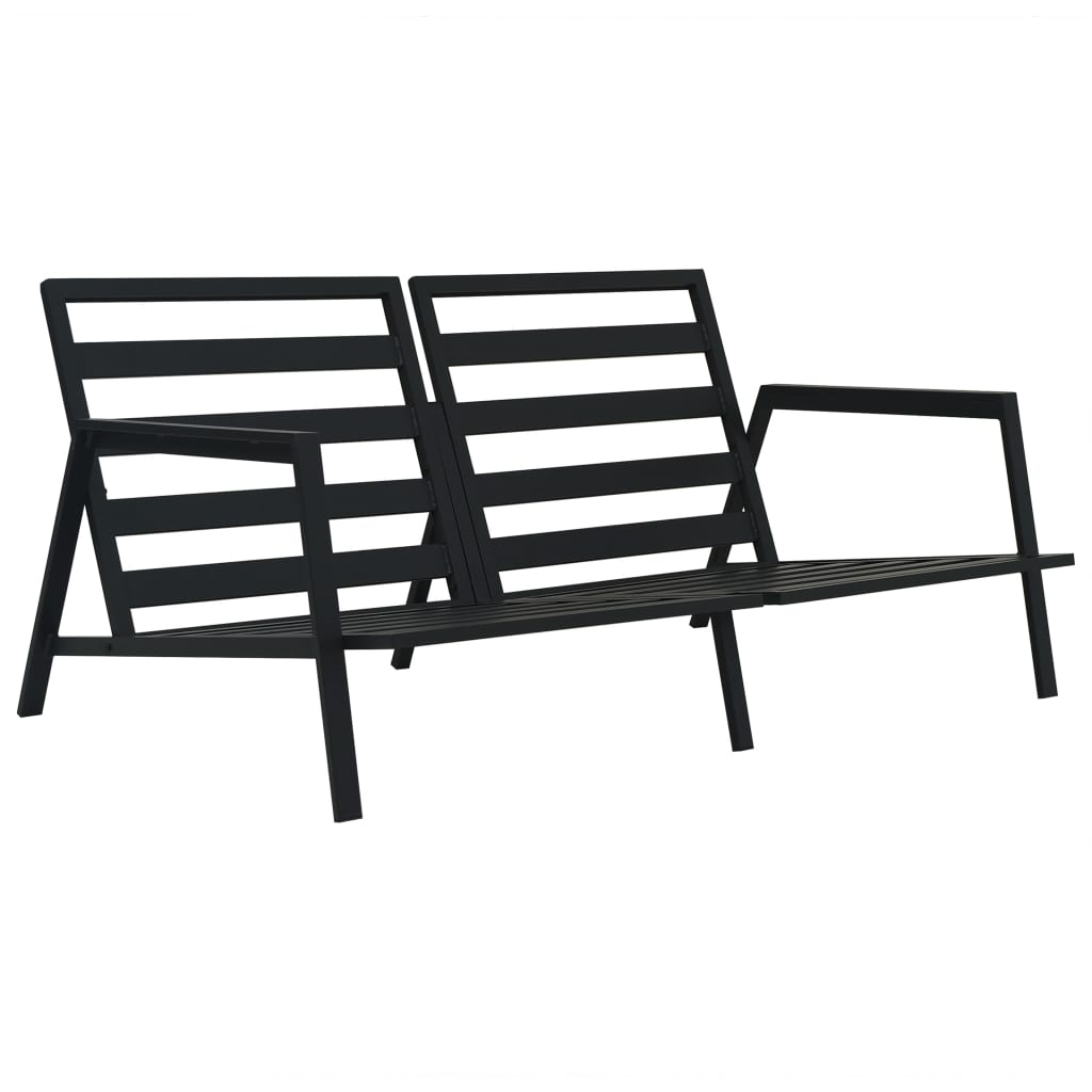 vidaXL 5-cz. zestaw mebli do ogrodu, poduszki, aluminium, ciemnoszary