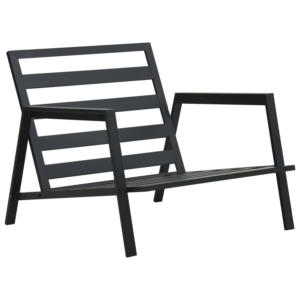 vidaXL 4-cz. zestaw mebli do ogrodu, poduszki, aluminium, ciemnoszary