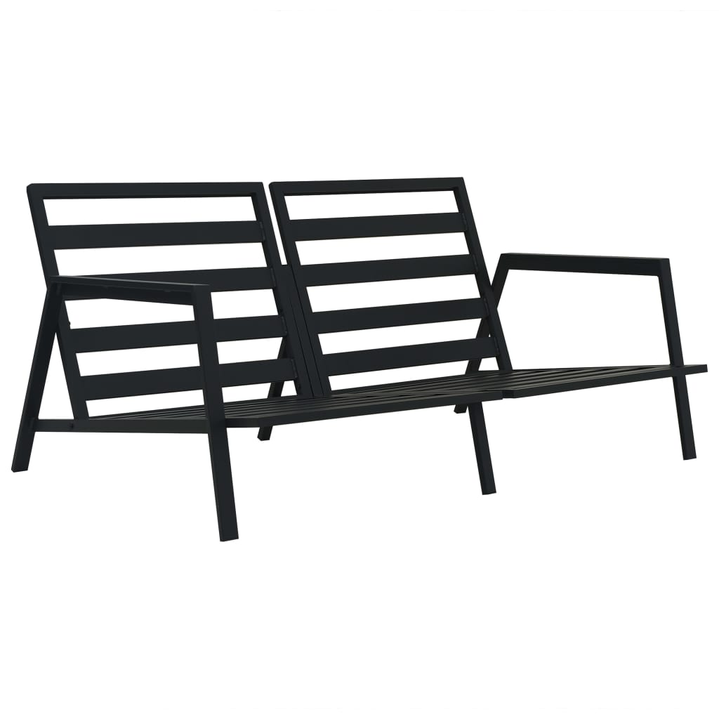 vidaXL 5-cz. zestaw mebli do ogrodu, poduszki, aluminium, ciemnoszary