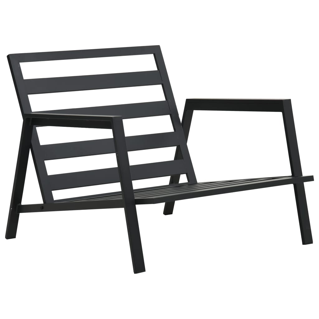 vidaXL 5-cz. zestaw mebli do ogrodu, poduszki, aluminium, ciemnoszary